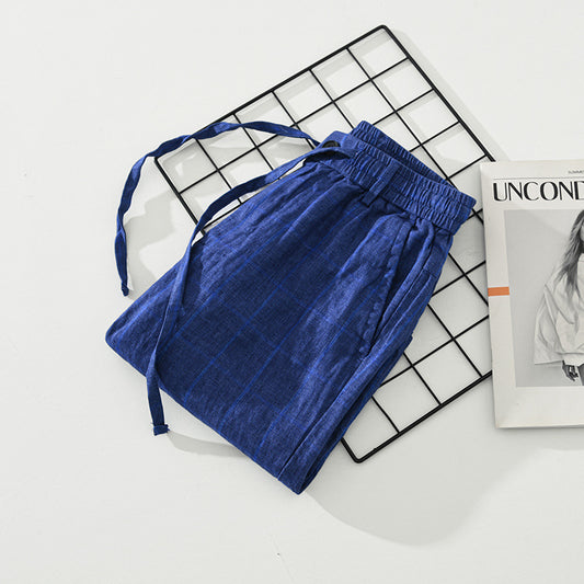 D20003 Summer New Men's Five-Point Shorts Linen Casual Shorts - Ivana Supply Store