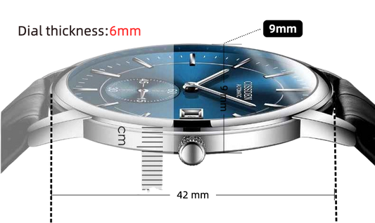 G10001 Swiss Ultra-Thin Mechanical Watch - Men's Business Leather Strap, Waterproof, Simple Design