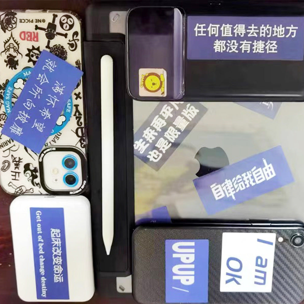 K10002 Multiple Ins Style Inspirational Text Cute Sticky Notes Warm Healing Journal Stickers Notebook Phone Case Decals - Ivana Supply Store