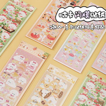 K10001 Green Field Series Journal Decoration Materials Four Seasons Scenery Tape Full Set Cute Girl Cartoon Stickers Wholesale - Ivana Supply Store