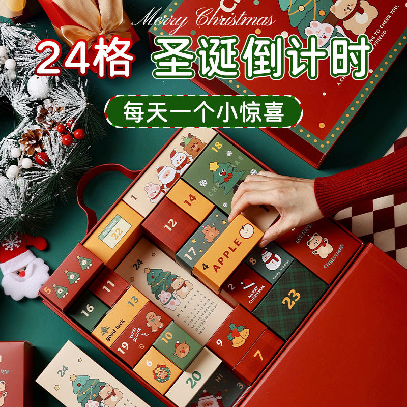 Christmas Countdown Calendar Gift Box Blind Box Gift Packaging Small Empty Box Creative Girl Countdown Box In Stock - Ivana Supply Store