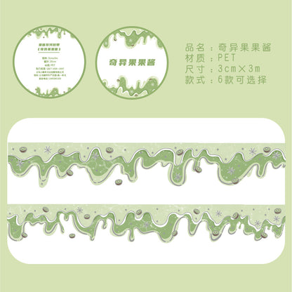 K10001 Green Field Series Journal Decoration Materials Four Seasons Scenery Tape Full Set Cute Girl Cartoon Stickers Wholesale - Ivana Supply Store