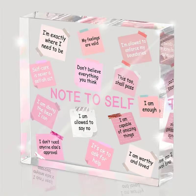 INS Style Acrylic Inspirational Quote Ornament Self-Affirmation Psychological Suggestion Craft Ornament - Ivana Supply Store