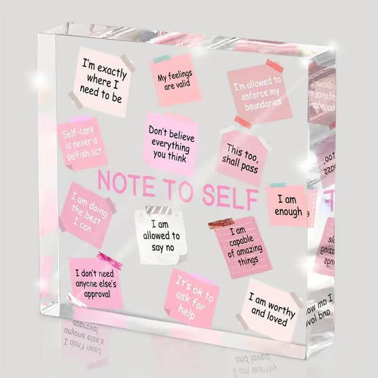 INS Style Acrylic Inspirational Quote Ornament Self-Affirmation Psychological Suggestion Craft Ornament - Ivana Supply Store