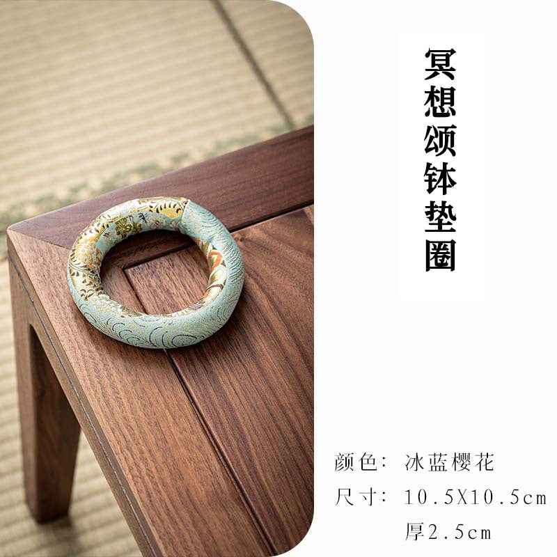 H10002 Nepalese Handmade Sewn Buddha Sound Bowl Mat, Singing Bowl Mat, Copper Bowl Mat, Cotton Cloth Mat, Buddha Sound Bowl Matching Mat