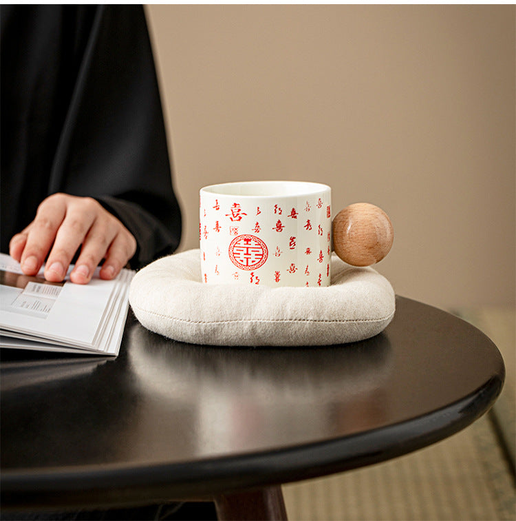 H10001 Simple Fabric Coaster 100% Cotton Padded Round Heat Insulation Anti-scalding Water Tea Cup Teapot Tea Mat Jewelry Watch Key Holder - Ivana Supply Store