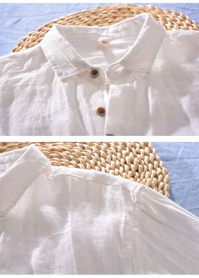 B20001 Men's 100%Linen Casual Shirt Dropshipping
