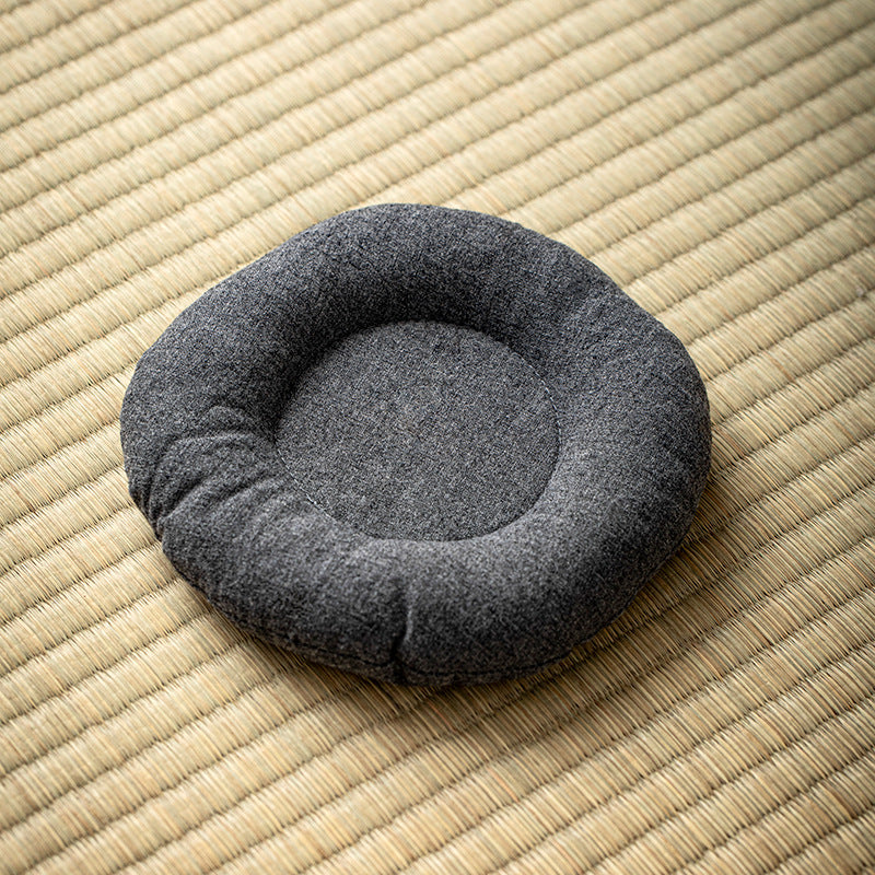 H10001 Simple Fabric Coaster 100% Cotton Padded Round Heat Insulation Anti-scalding Water Tea Cup Teapot Tea Mat Jewelry Watch Key Holder - Ivana Supply Store