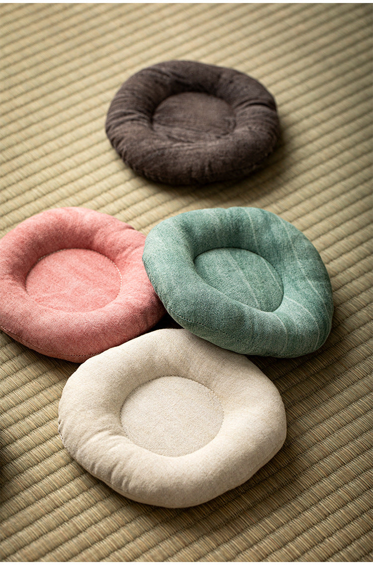 H10001 Simple Fabric Coaster 100% Cotton Padded Round Heat Insulation Anti-scalding Water Tea Cup Teapot Tea Mat Jewelry Watch Key Holder - Ivana Supply Store