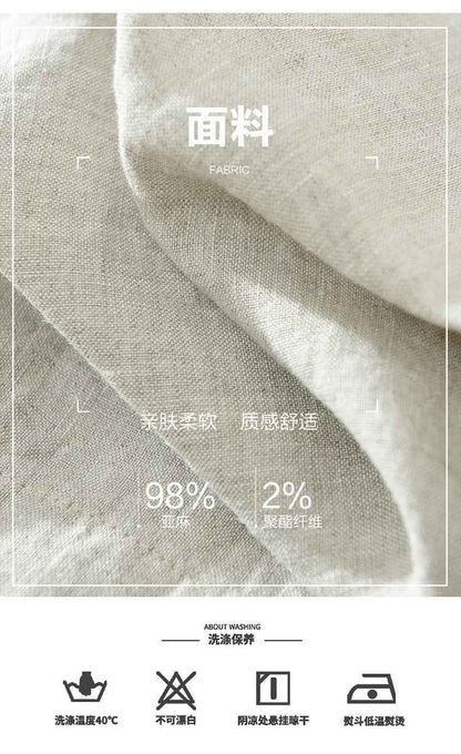 D20004 Summer Thin Linen Casual Pants Men Loose Breathable Elastic Waist Beach Shorts Men's Clothing One Piece Dropshipping