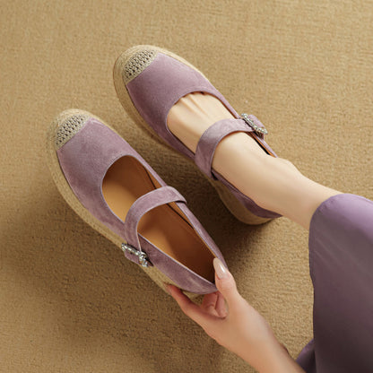 F10004 4.5cm Thick Sole Fisherman Shoes New Fashion Versatile One-Strap Height-Increasing Comfortable Genuine Leather Women's Shoes - Ivana Supply Store