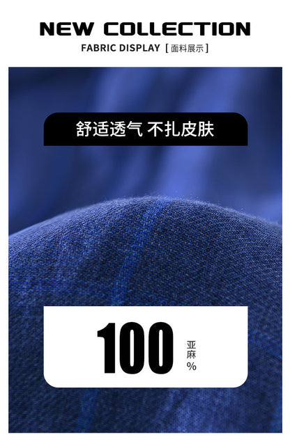 D20003 Summer New Men's Five-Point Shorts Linen Casual Shorts - Ivana Supply Store