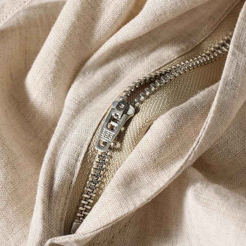 D20001 Breathable and Comfortable 100% Linen Summer Men's Loose Soft Straight-Leg Nine-Point Casual Linen Pants Men's Clothing