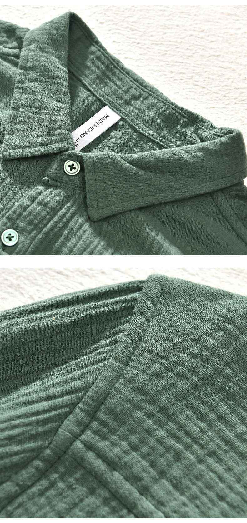 B20003 Spring and Autumn New Solid Color Long Sleeve Shirt 100% Cotton Pure Cotton Comfortable Fashion Turn-down Collar Casual Shirt One Piece Dropshipping 2093