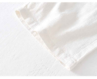 D20002 Japanese Style Elastic Drawstring Ramie Casual 70%+ Ramie Linen Shorts Men's Summer Beach Versatile Loose Cotton Linen Five-Point Shorts 8227