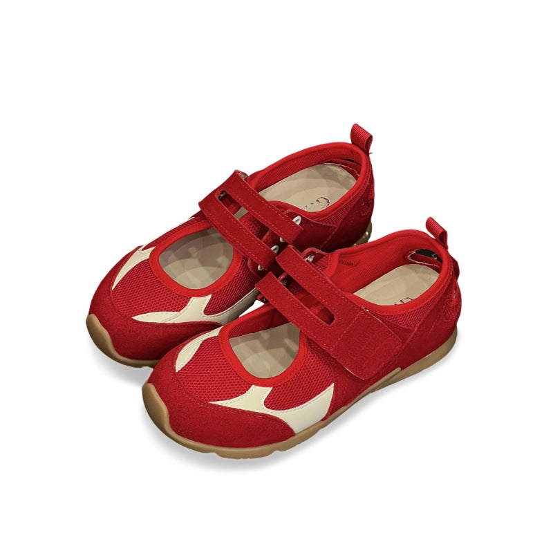 F10008 Summer New Fashion Versatile Hollow Mesh Mary Jane Training Shoes for Women Korean Style Sports Casual Flats - Ivana Supply Store