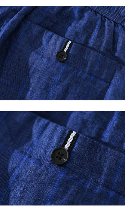 D20003 Summer New Men's Five-Point Shorts Linen Casual Shorts - Ivana Supply Store