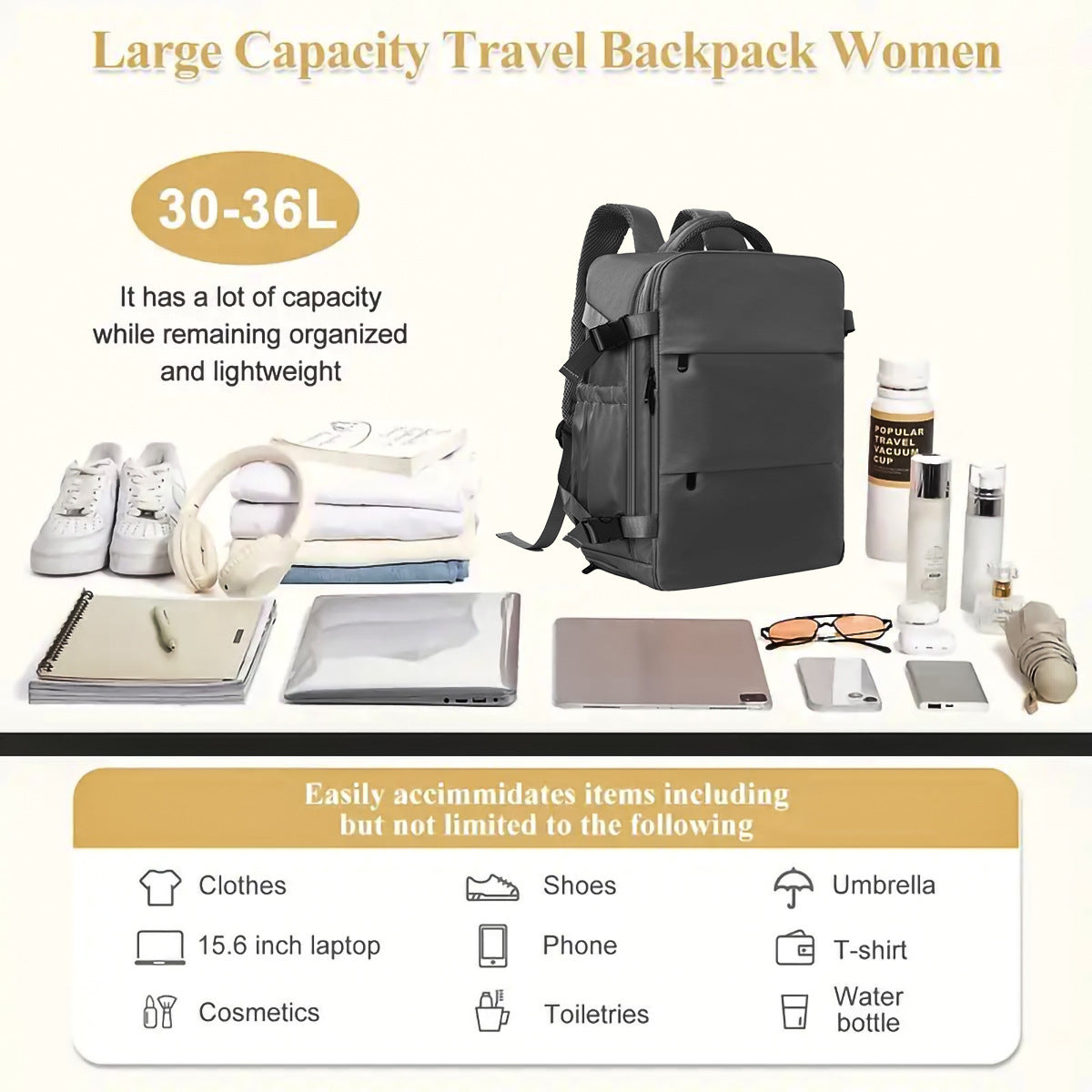 E10002 Travel Backpack Large Capacity Multifunctional Backpack School Bag Travel Bag Portable Luggage Bag - Ivana Supply Store