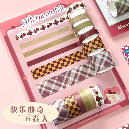 K10001 Green Field Series Journal Decoration Materials Four Seasons Scenery Tape Full Set Cute Girl Cartoon Stickers Wholesale - Ivana Supply Store