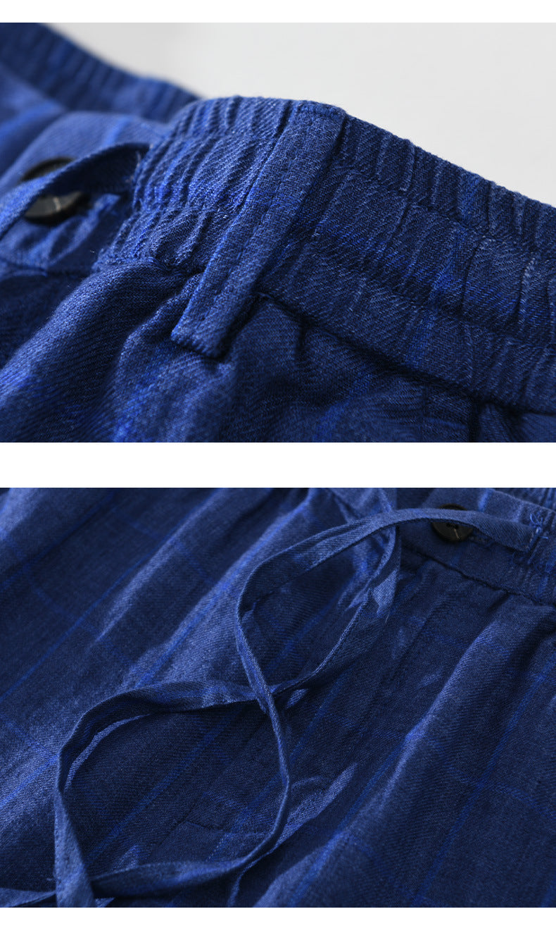 D20003 Summer New Men's Five-Point Shorts Linen Casual Shorts - Ivana Supply Store