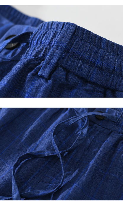 D20003 Summer New Men's Five-Point Shorts Linen Casual Shorts - Ivana Supply Store