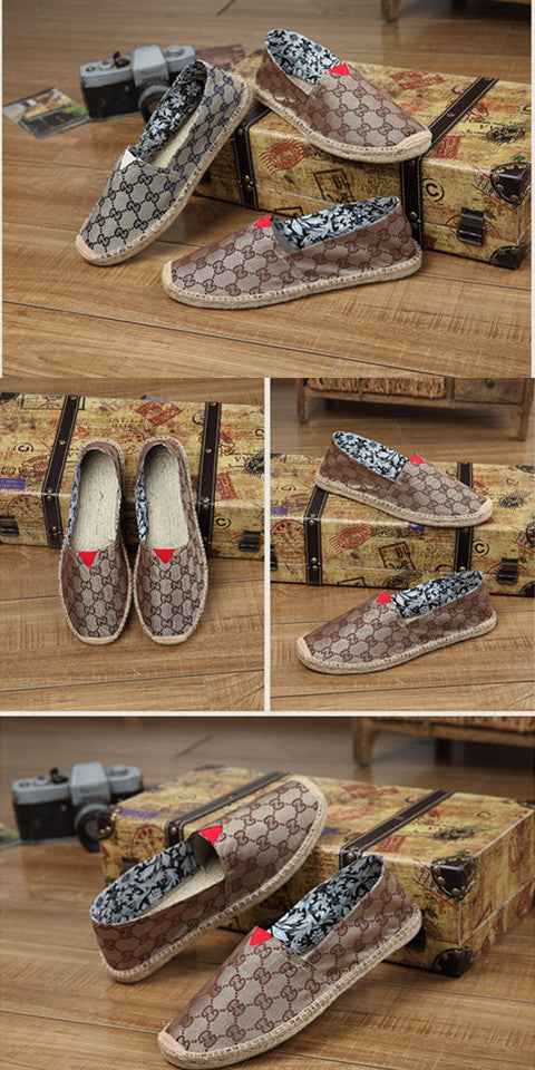 F10001 Spring and Autumn New Linen Shoes Breathable Men and Women Straw Woven Canvas Shoes Handmade Sewing Hemp Rope Shoes Slip-on Shoes