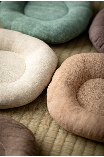 H10001 Simple Fabric Coaster 100% Cotton Padded Round Heat Insulation Anti-scalding Water Tea Cup Teapot Tea Mat Jewelry Watch Key Holder - Ivana Supply Store