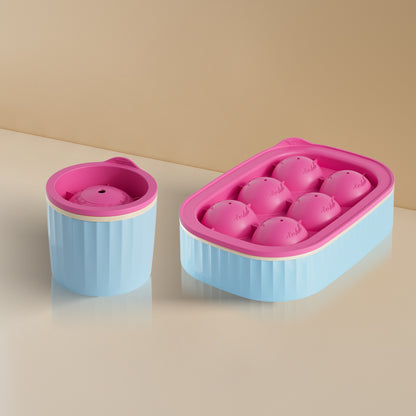 Food Grade Large Ice Ball Ice Maker Mold Whiskey Large Capacity Ice Tray Box Press Mold Silicone Ice Cube Artifact - Ivana Supply Store