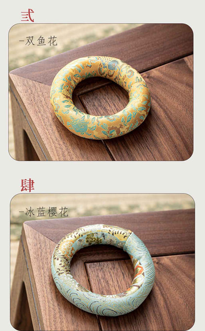 H10002 Nepalese Handmade Sewn Buddha Sound Bowl Mat, Singing Bowl Mat, Copper Bowl Mat, Cotton Cloth Mat, Buddha Sound Bowl Matching Mat