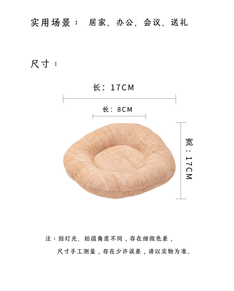 H10001 Simple Fabric Coaster 100% Cotton Padded Round Heat Insulation Anti-scalding Water Tea Cup Teapot Tea Mat Jewelry Watch Key Holder - Ivana Supply Store