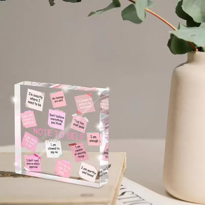 INS Style Acrylic Inspirational Quote Ornament Self-Affirmation Psychological Suggestion Craft Ornament - Ivana Supply Store