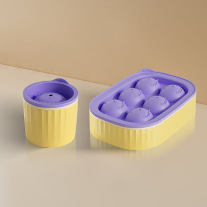 Food Grade Large Ice Ball Ice Maker Mold Whiskey Large Capacity Ice Tray Box Press Mold Silicone Ice Cube Artifact - Ivana Supply Store