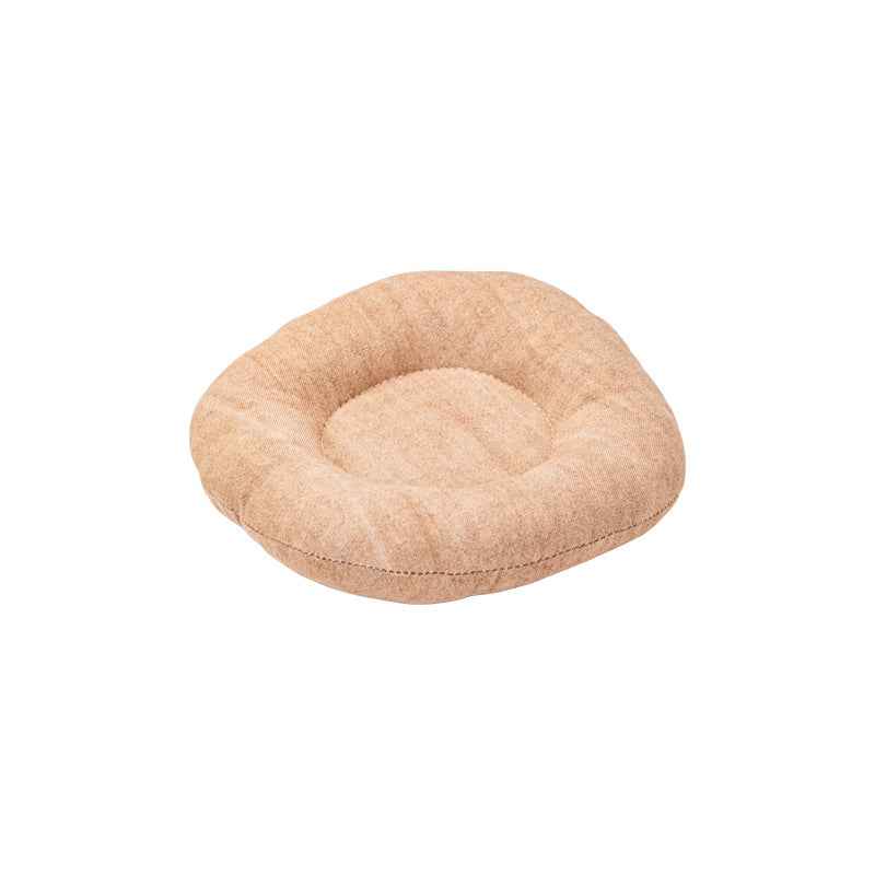 H10001 Simple Fabric Coaster 100% Cotton Padded Round Heat Insulation Anti-scalding Water Tea Cup Teapot Tea Mat Jewelry Watch Key Holder