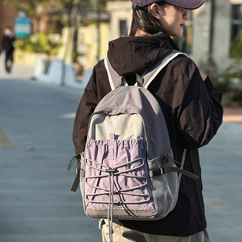 E10005 Travel Leisure Outdoor Backpack Lightweight Hiking Bag Large Capacity Gym Bag Drawstring Trekking Cycling Sports Backpack - Ivana Supply Store