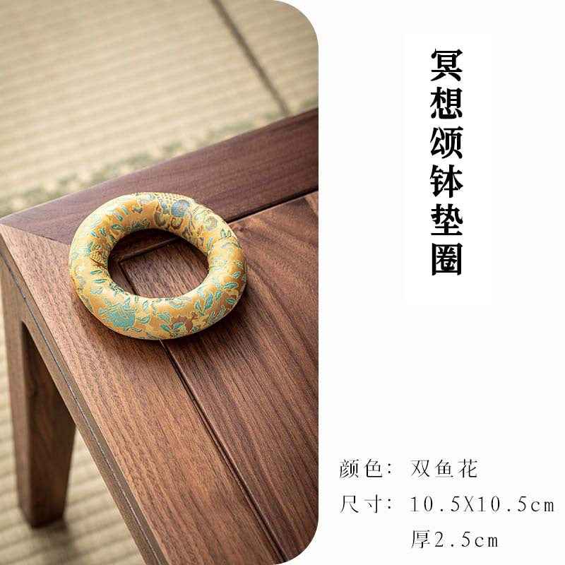 H10002 Nepalese Handmade Sewn Buddha Sound Bowl Mat, Singing Bowl Mat, Copper Bowl Mat, Cotton Cloth Mat, Buddha Sound Bowl Matching Mat