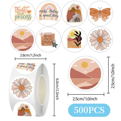 K10008 Bohemian Sticker Roll English Small Fresh Journal Material Sealing Sticker Adhesive Tape Wholesale - Ivana Supply Store