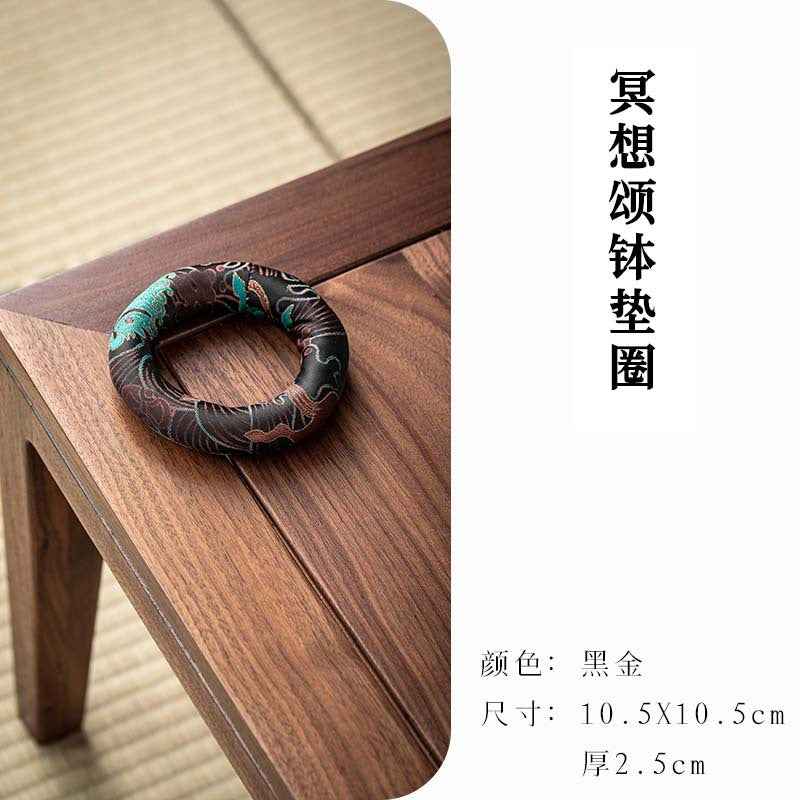 H10002 Nepalese Handmade Sewn Buddha Sound Bowl Mat, Singing Bowl Mat, Copper Bowl Mat, Cotton Cloth Mat, Buddha Sound Bowl Matching Mat