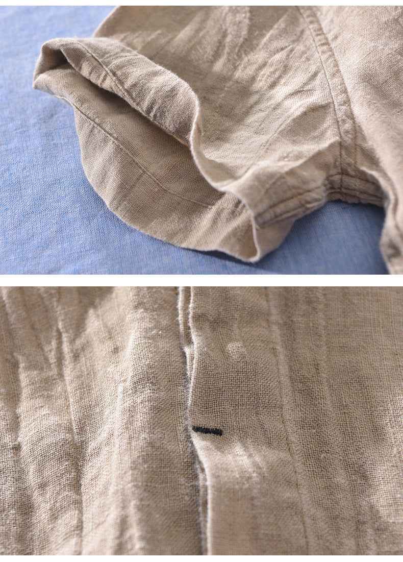 B20001 Men's 100%Linen Casual Shirt Dropshipping