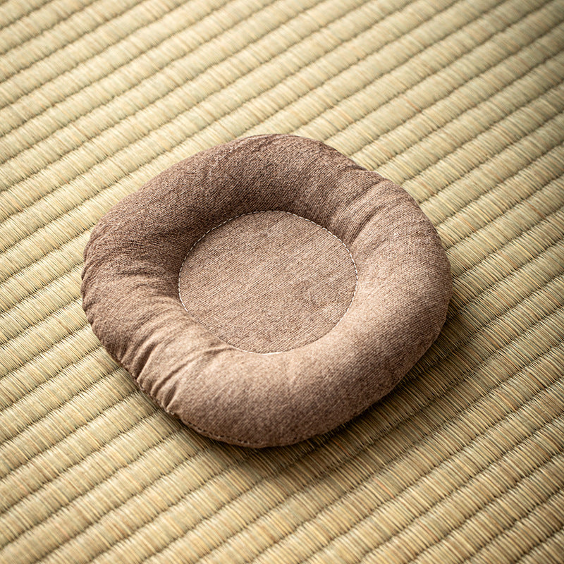 H10001 Simple Fabric Coaster 100% Cotton Padded Round Heat Insulation Anti-scalding Water Tea Cup Teapot Tea Mat Jewelry Watch Key Holder - Ivana Supply Store