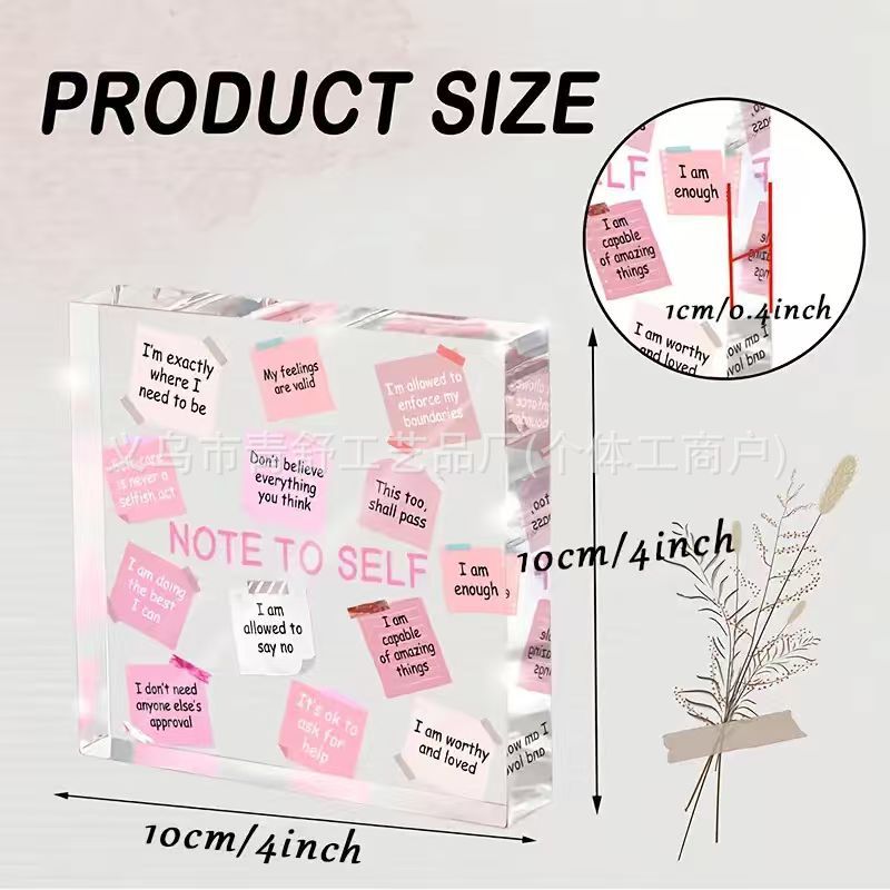 INS Style Acrylic Inspirational Quote Ornament Self-Affirmation Psychological Suggestion Craft Ornament - Ivana Supply Store