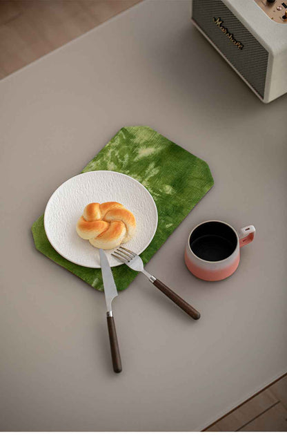 H10003 Vintage Style Placemats 100% Cotton Festival Party Table Decoration Stain-Resistant Bowl and Plate Mats Table Mats Napkin Cloth Retro Western Placemats