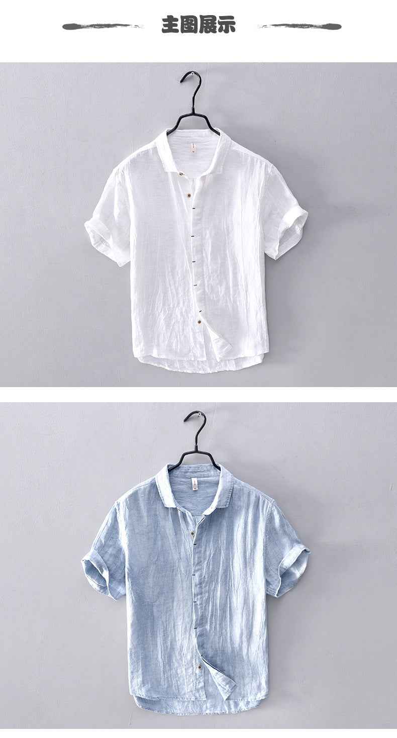 B20001 Men's 100%Linen Casual Shirt Dropshipping