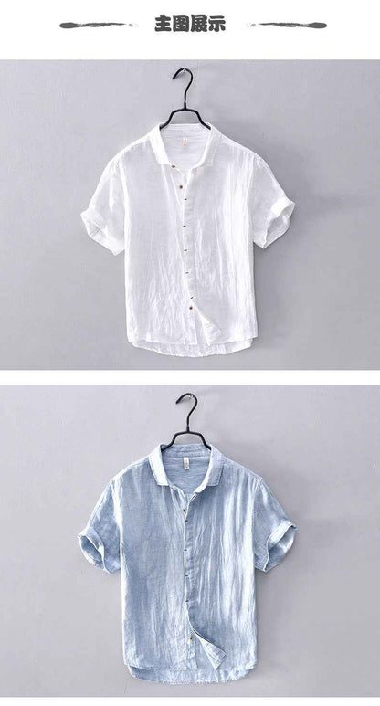 B20001 Men's 100%Linen Casual Shirt Dropshipping