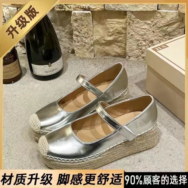 F100010 Platform Sole Women's Shoes New Spring Summer Woven Fisherman Shoes Small Height Increase Wedge Mary Jane Shoes - Ivana Supply Store
