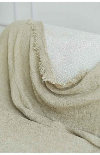 H30001 Minimalist Sofa Cover Solid Color Linen Full Cover Cream Nordic Ins Style Full Cover Photography Decoration