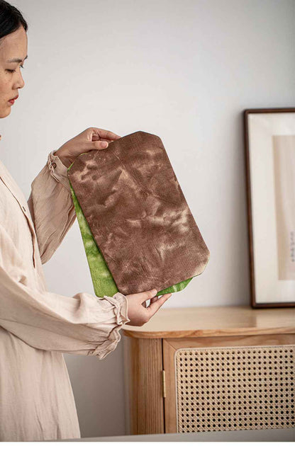 H10003 Vintage Style Placemats 100% Cotton Festival Party Table Decoration Stain-Resistant Bowl and Plate Mats Table Mats Napkin Cloth Retro Western Placemats