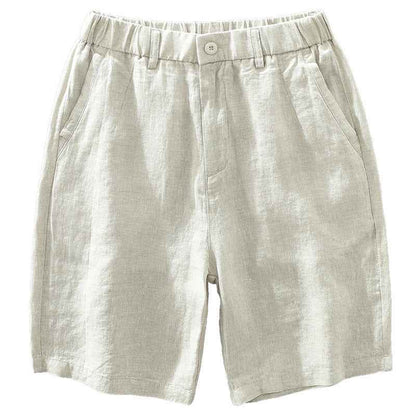 D20004 Summer Thin Linen Casual Pants Men Loose Breathable Elastic Waist Beach Shorts Men's Clothing One Piece Dropshipping
