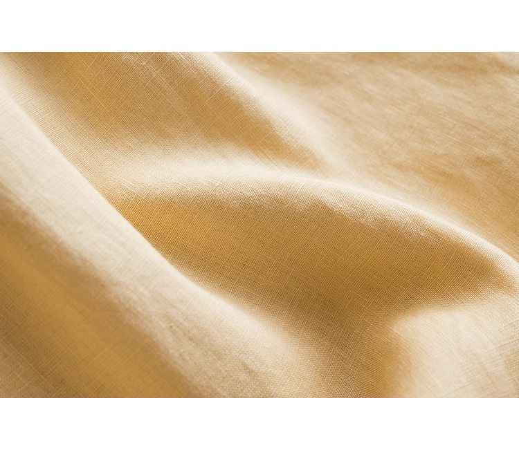 D10002 Japanese Style Commuting Simple Custom Pure Linen Artistic Loose Elastic Waist Drawstring Casual Comfortable Wide-Leg Nine-Point Skirt Pants