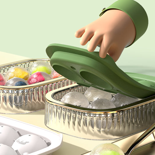 Food Grade Large Ice Ball Ice Maker Mold Whiskey Large Capacity Ice Tray Box Press Mold Silicone Ice Cube Artifact - Ivana Supply Store