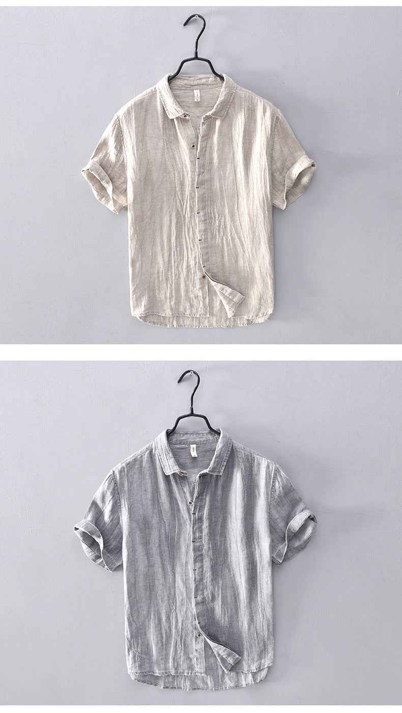 B20001 Men's 100%Linen Casual Shirt Dropshipping